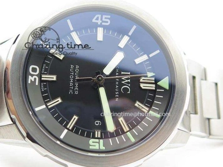 MIROTIME 0101 UrbanStyle Aquatimer Automatic IW329002 V6F 1:1 Best Edition Black Dial On SS Bracelet MIYOTA 7317